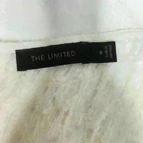 The Limited women's ivory knee length dress with lace detail size 8 - Picture 7 of 9